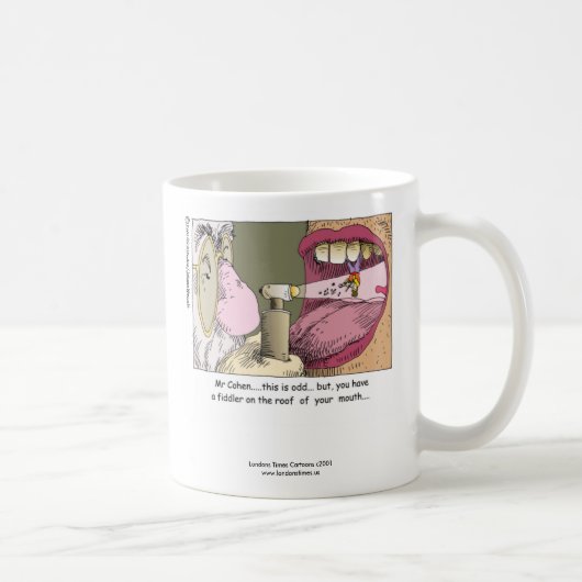 Tasse à café drôle de mon dentiste juif (Droite)