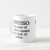 Tasse à café drôle Depresso (Devant gauche)