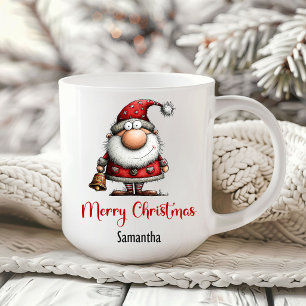 Tasse à café drôle et fantaisiste de Père Noël en