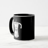 Tasse à café drôle Pot Head noir (Devant gauche)