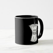 Tasse à café drôle Pot Head noir (Devant droit)