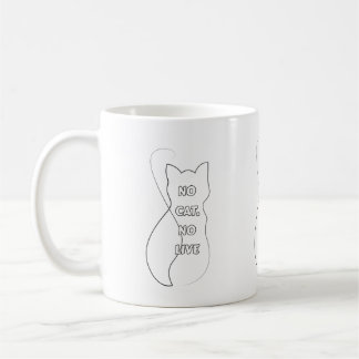 Tasse à café drôle pour amateur de chat « Pas de c