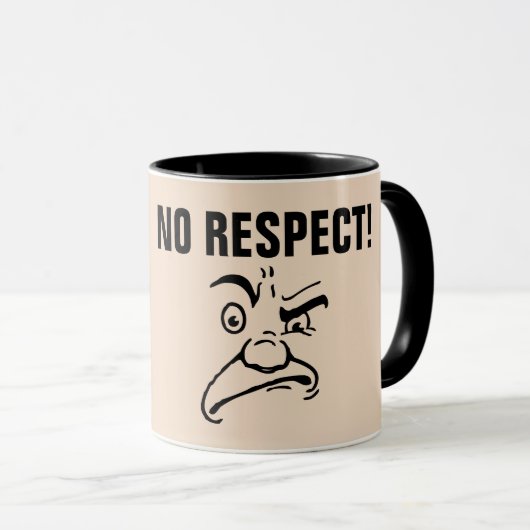 TASSE À CAFE DRÔLE POUR PAPA, PAS DE RESPECT ! (Devant droit)