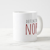 Tasse à café drôle Rouge & Noir Certainement pas (Devant droit)