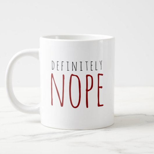 Tasse à café drôle Rouge & Noir Certainement pas (Gauche)