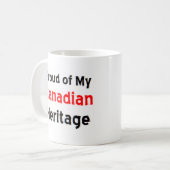 tasse à café du patrimoine canadien (Devant gauche)