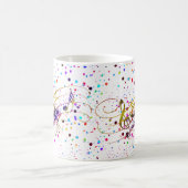 Tasse à café éclaboussée de musique colorée (Centre)