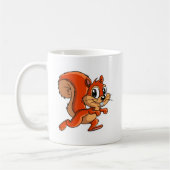 Tasse à café écureuil de dessin animé mignon (Gauche)