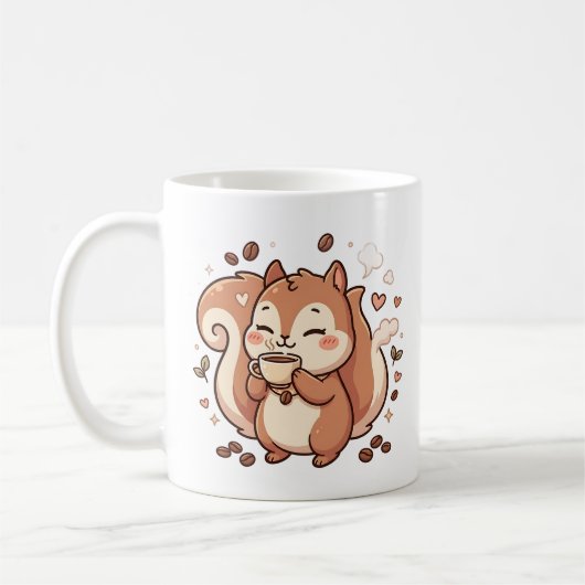 Tasse à café écureuil Kawaii (Gauche)
