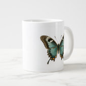 Tasse à café élégant papillon bleu (Devant droit)