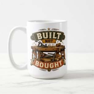 Tasse à café en bois de menuiserie "Fabriqué et no