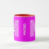 Tasse à café en céramique à monogramme initial ros (Centre)
