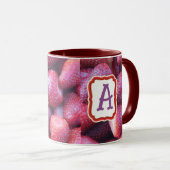 Tasse à café en céramique à motif fraise rouge vib (Devant droit)