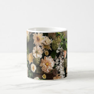 Tasse à café en céramique botanique florale vintag