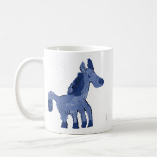 Tasse à café en céramique Cheval Bleu Peint de man