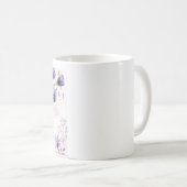 Tasse à café en céramique florale violette | Flux (Devant droit)