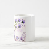 Tasse à café en céramique florale violette | Flux (Centre)