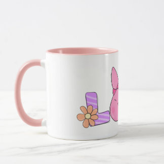 Tasse à café en céramique LOVE avec un lapin de Pâ
