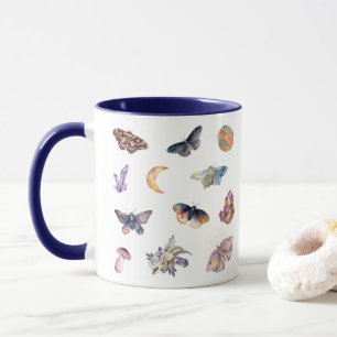 Tasse à café en cristal de papillon mystique