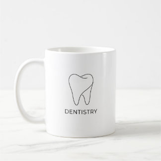 Tasse à café en dentisterie avec dessin au trait m