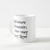 tasse à café en forme de schnauzer miniature (Devant gauche)