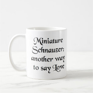 tasse à café en forme de schnauzer miniature