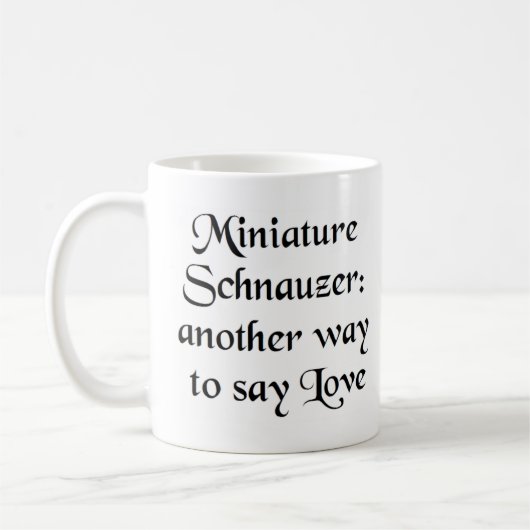 tasse à café en forme de schnauzer miniature (Gauche)