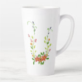 Tasse à café en latte Fleur sauvage (Droite)