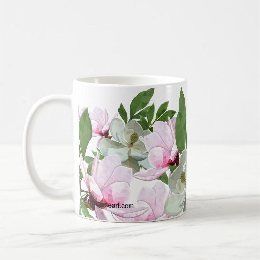 Tasse à café en Low Poly Dogwood (Gauche)
