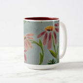 Tasse à café en papier à fleurs  (Devant droit)