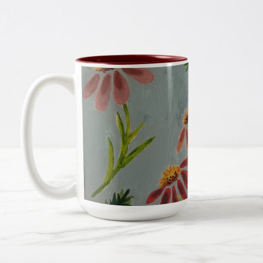 Tasse à café en papier à fleurs (Gauche)