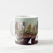 Tasse à café en paysage urbain (Devant gauche)