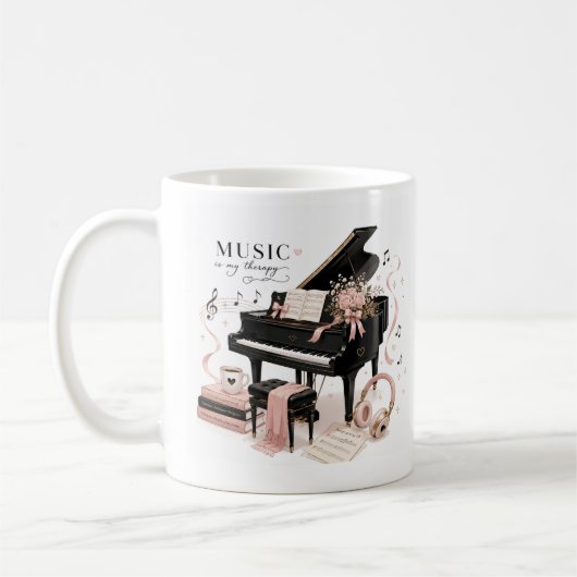tasse à café en piano de luxe doux (Gauche)
