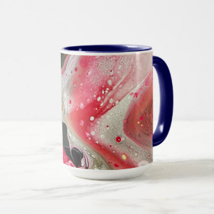Tasse à café en rose, noir et or