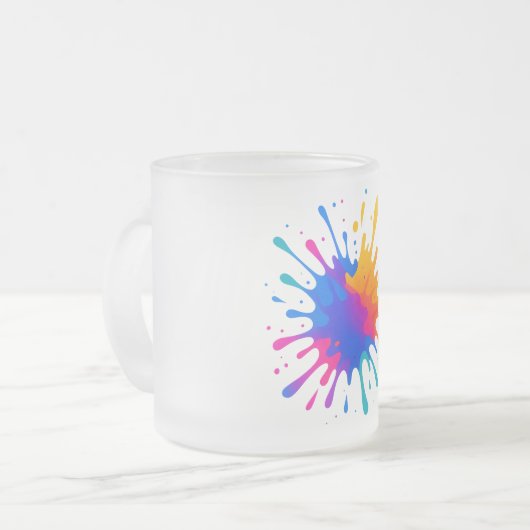Tasse à café en verre givré (Devant gauche)