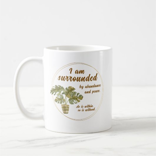 Tasse à café « Entouré d'abondance et de paix » (Gauche)