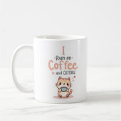 Tasse à café et cattitude drôle de chat (Gauche)