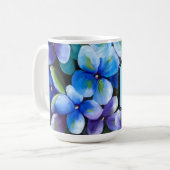 Tasse à café fleur bleue déclaration positive (Devant gauche)