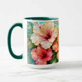 Tasse à café Fleur d'Hibiscus Rose Tropical (Gauche)
