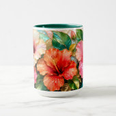 Tasse à café Fleur d'Hibiscus Rose Tropical (Centre)