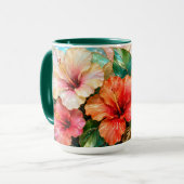 Tasse à café Fleur d'Hibiscus Rose Tropical (Devant gauche)