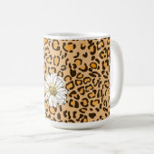 Tasse à café Fleur Rustique Soleil Léopard (Devant droit)
