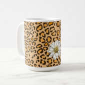 Tasse à café Fleur Rustique Soleil Léopard (Devant gauche)