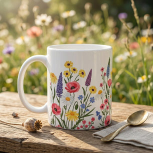 Tasse à café Fleur sauvage : Floral botanique vint