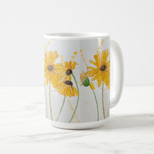 tasse à café fleurie (Devant droit)