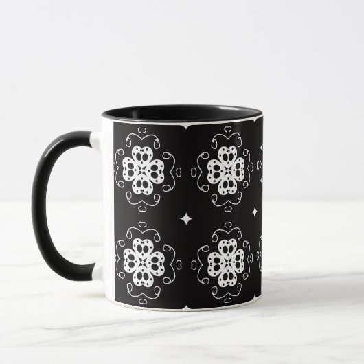 tasse à café fleurs abstraites modernes (Gauche)