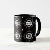tasse à café fleurs abstraites modernes (Devant droit)
