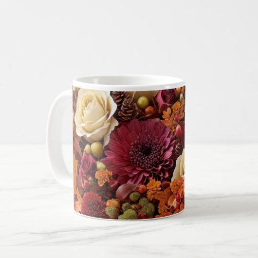 Tasse à café Fleurs d'Automne (Devant gauche)