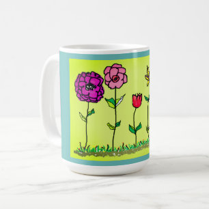 Tasse à café - Fleurs numériques