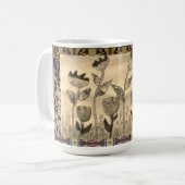Tasse à café - Fleurs ondulées (Devant gauche)